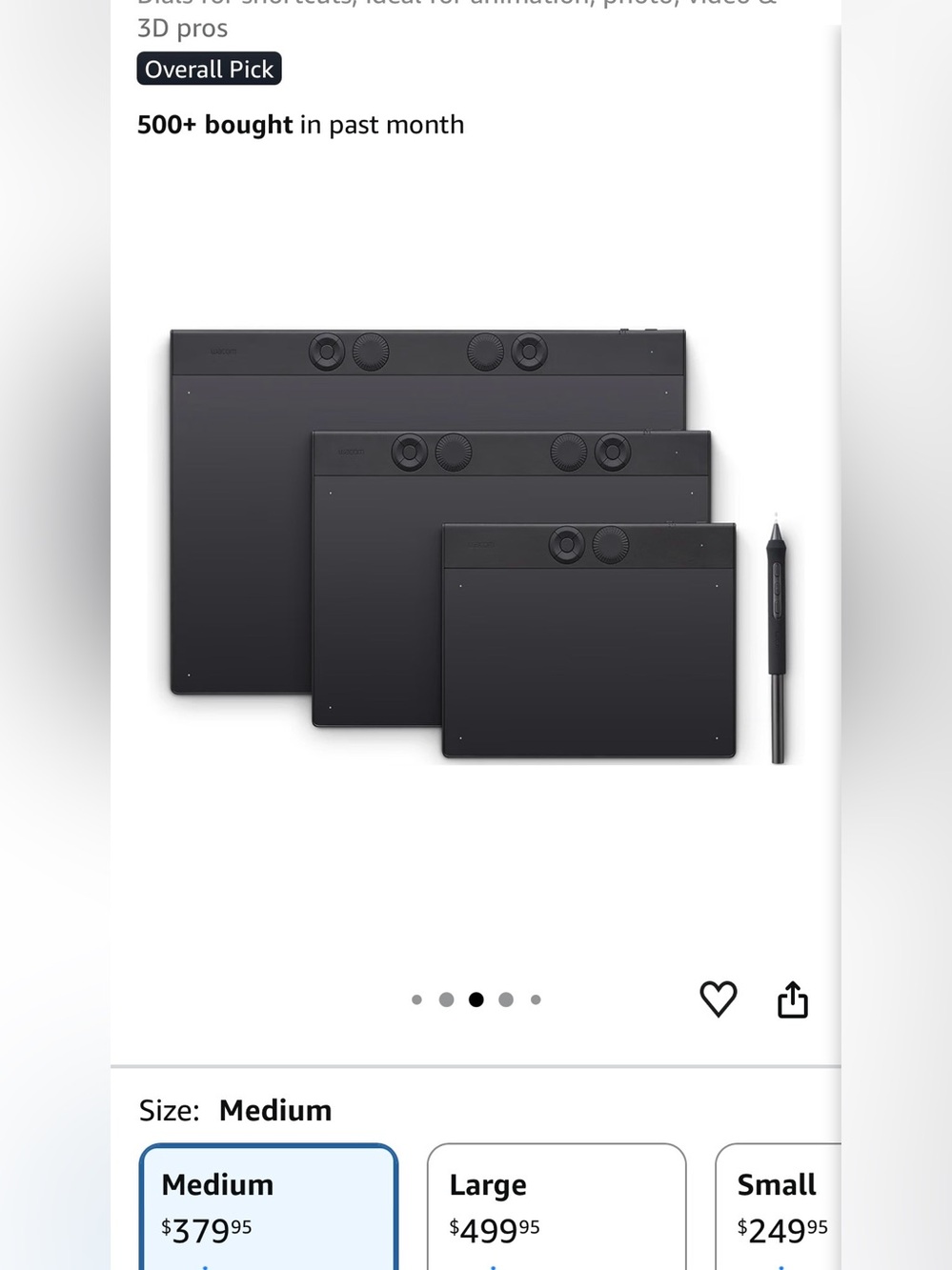 Intuos Pro Medium Graphics Tablet - Black